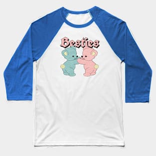 Besties - Best Friend Kawaii Teddy Bears Baseball T-Shirt